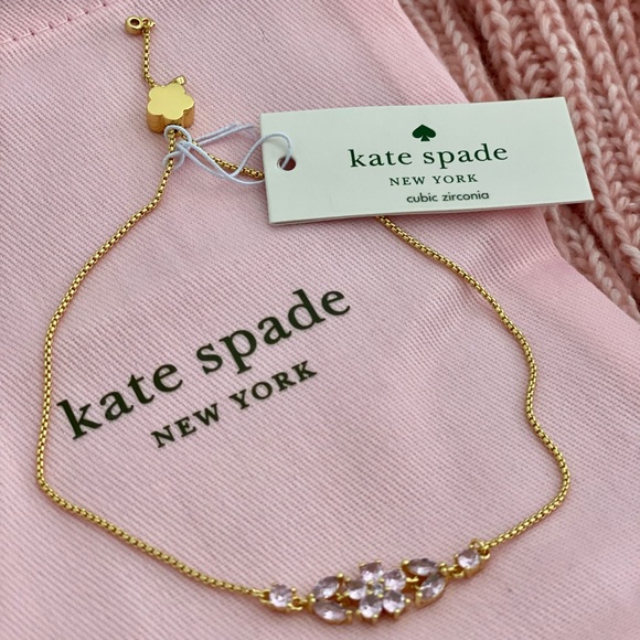 kate spade Jewelry - 🆕 KATE SPADE | Pink Gardenia flower slider bracelet